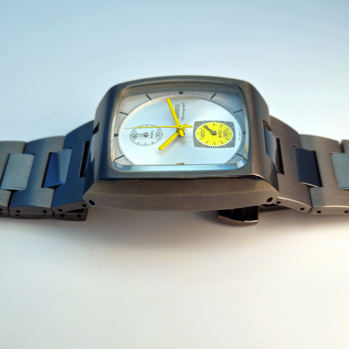 Seiko 7T94 Retro by Tomoki Sukezane, Monaco, Silver/Yellow