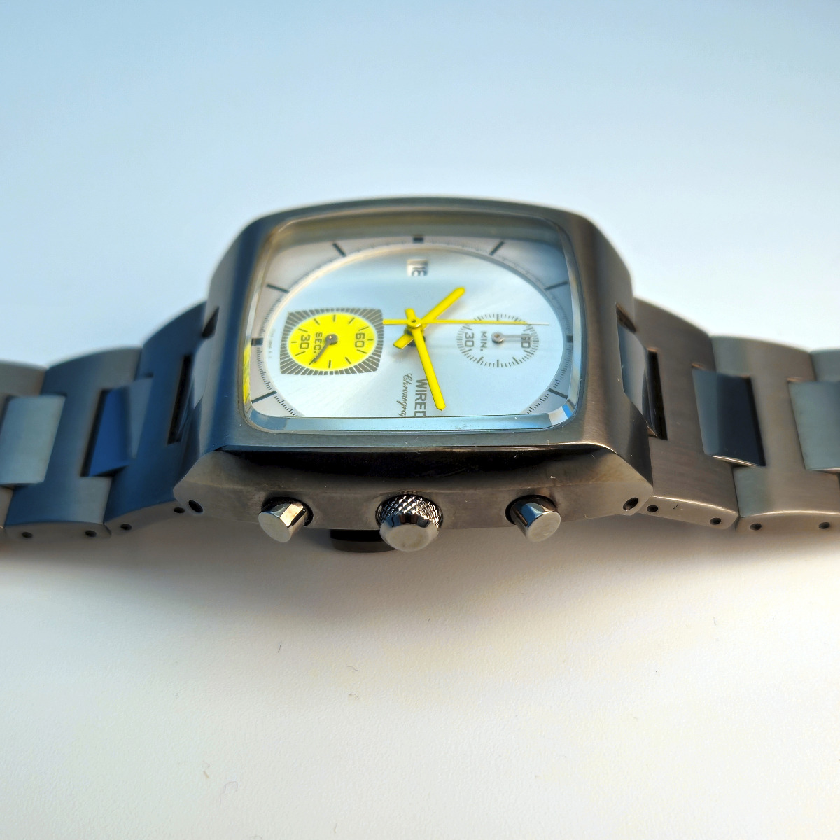 Seiko 7T94 Retro by Tomoki Sukezane, Monaco, Silver/Yellow