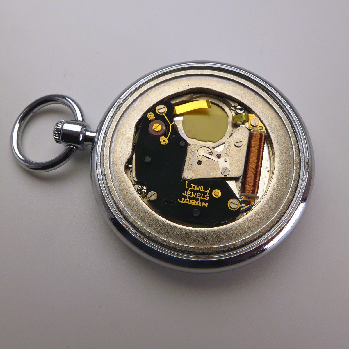 Seiko 7121-0010 linen dial pocket watch